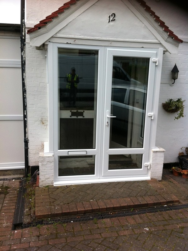 uPVC French doors fitted as front entrance in Banstead